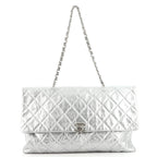 CHL -  CRUMPLED QUILTED CALFSKIN METALLIC CHAIN BAG