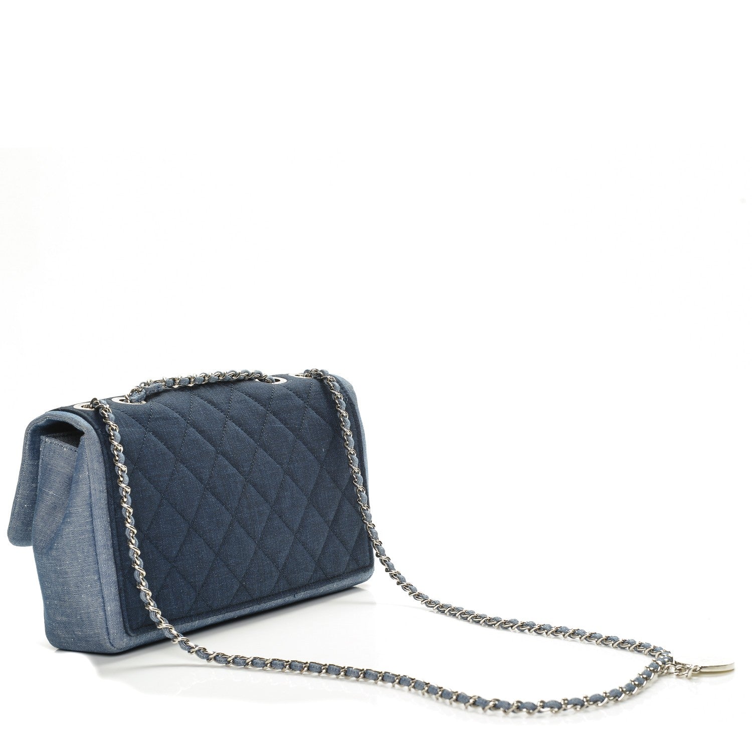 CHL -  DENIM MEDALLION MEDIUM FLAP BAG