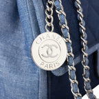 CHL -  DENIM MEDALLION MEDIUM FLAP BAG