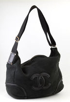 CHL -  BLACK SHEARLING HOBO BAG