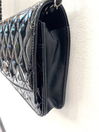 CHL -  BRILLIANT CC QUILTED PATENT WALLET ON CHAIN