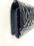 CHL -  BRILLIANT CC QUILTED PATENT WALLET ON CHAIN