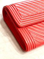 CHL -  QUILTED CHEVRON LAMBSKIN CONTINENTAL WALLET