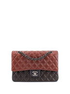 CHL -  QUILTED LAMBSKIN TRICOLOR CLASSIC DOUBLE FLAP BAG MEDIUM
