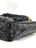 CHL -   QUILTED PATENT CAMERA TASSEL MEDIUM BAG