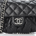 CHL -  WASHED LAMBSKIN QUILTED MINI CHAIN AROUND FLAP BAG