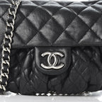 CHL -  WASHED LAMBSKIN QUILTED MINI CHAIN AROUND FLAP BAG