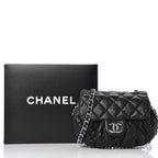 CHL -  WASHED LAMBSKIN QUILTED MINI CHAIN AROUND FLAP BAG