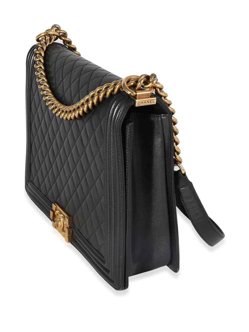 CHL -  QUILTED LAMBSKIN XL BOY FLAP BAG