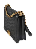 CHL -  QUILTED LAMBSKIN XL BOY FLAP BAG