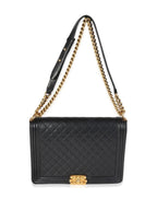 CHL -  QUILTED LAMBSKIN XL BOY FLAP BAG