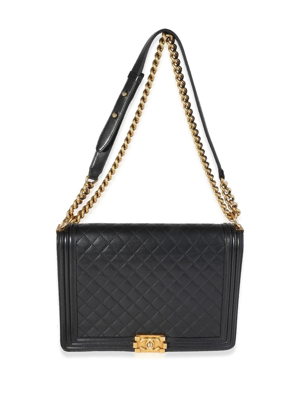 CHL -  QUILTED LAMBSKIN XL BOY FLAP BAG