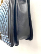 CHL -  QUILTED LAMBSKIN XL BOY FLAP BAG