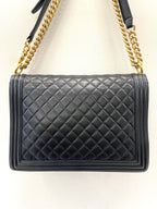 CHL -  QUILTED LAMBSKIN XL BOY FLAP BAG