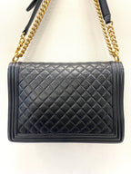 CHL -  QUILTED LAMBSKIN XL BOY FLAP BAG