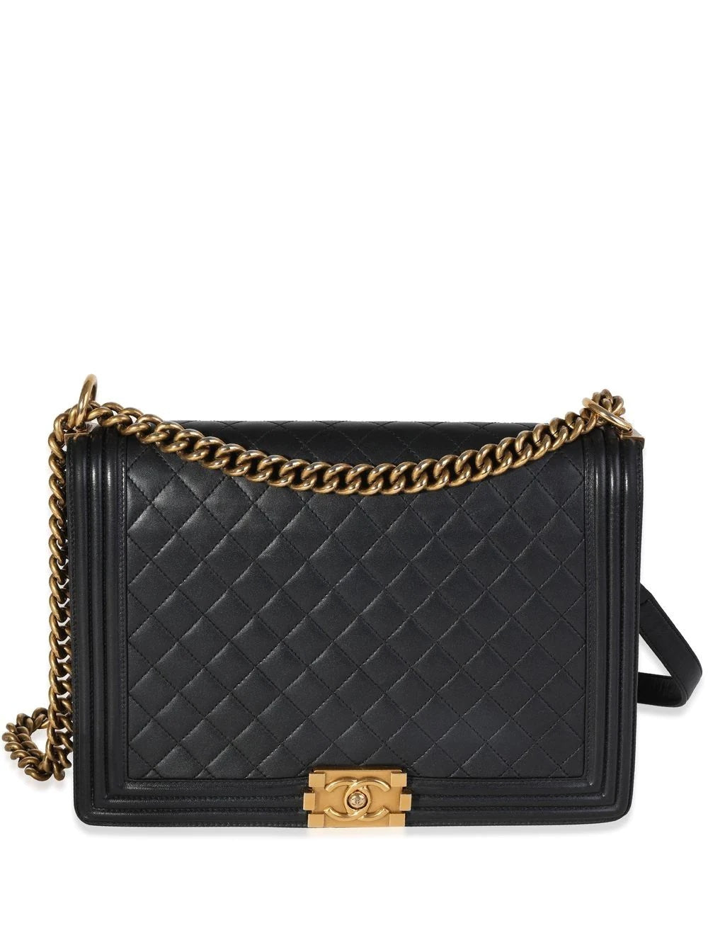 CHL -  QUILTED LAMBSKIN XL BOY FLAP BAG