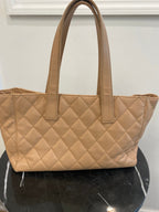 CHL -  QUILTED LAMBSKIN LEATHER WILD STITCH TOTE