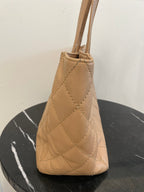 CHL -  QUILTED LAMBSKIN LEATHER WILD STITCH TOTE