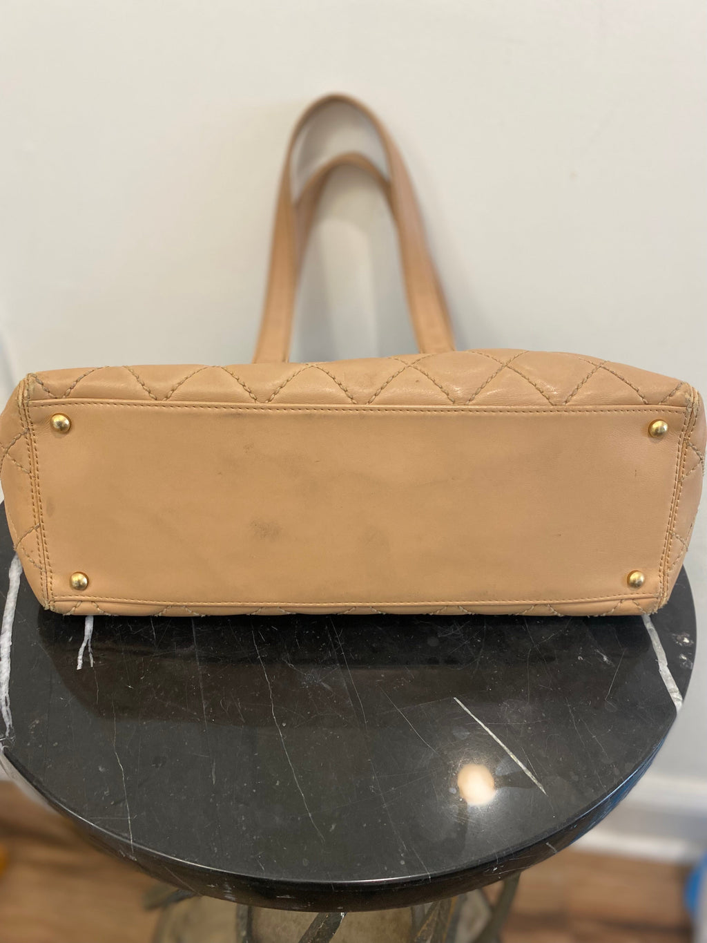CHL -  QUILTED LAMBSKIN LEATHER WILD STITCH TOTE