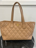 CHL -  QUILTED LAMBSKIN LEATHER WILD STITCH TOTE
