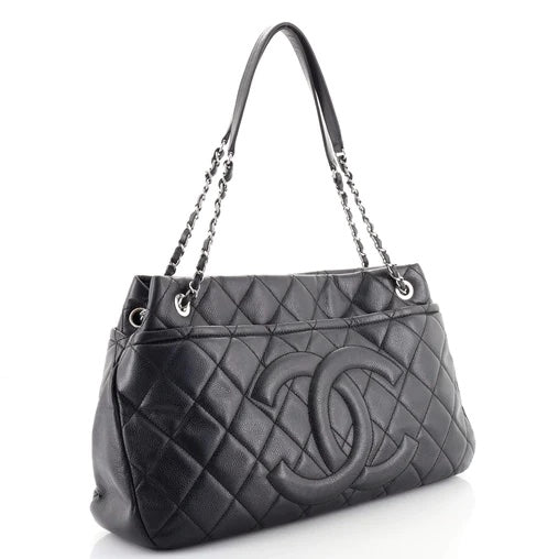 CHL -  CAVIAR QUILTED LEATHER TIMELESS CC SOFT SHOPPER TOTE BAG