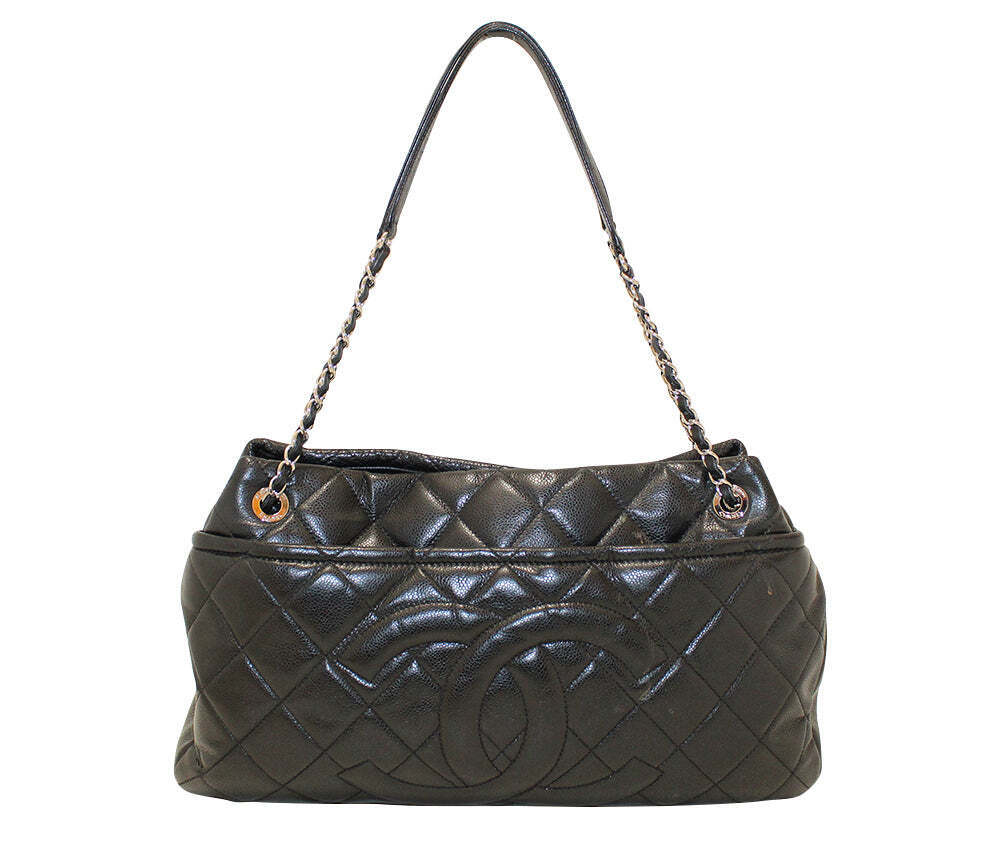 CHL -  CAVIAR QUILTED LEATHER TIMELESS CC SOFT SHOPPER TOTE BAG