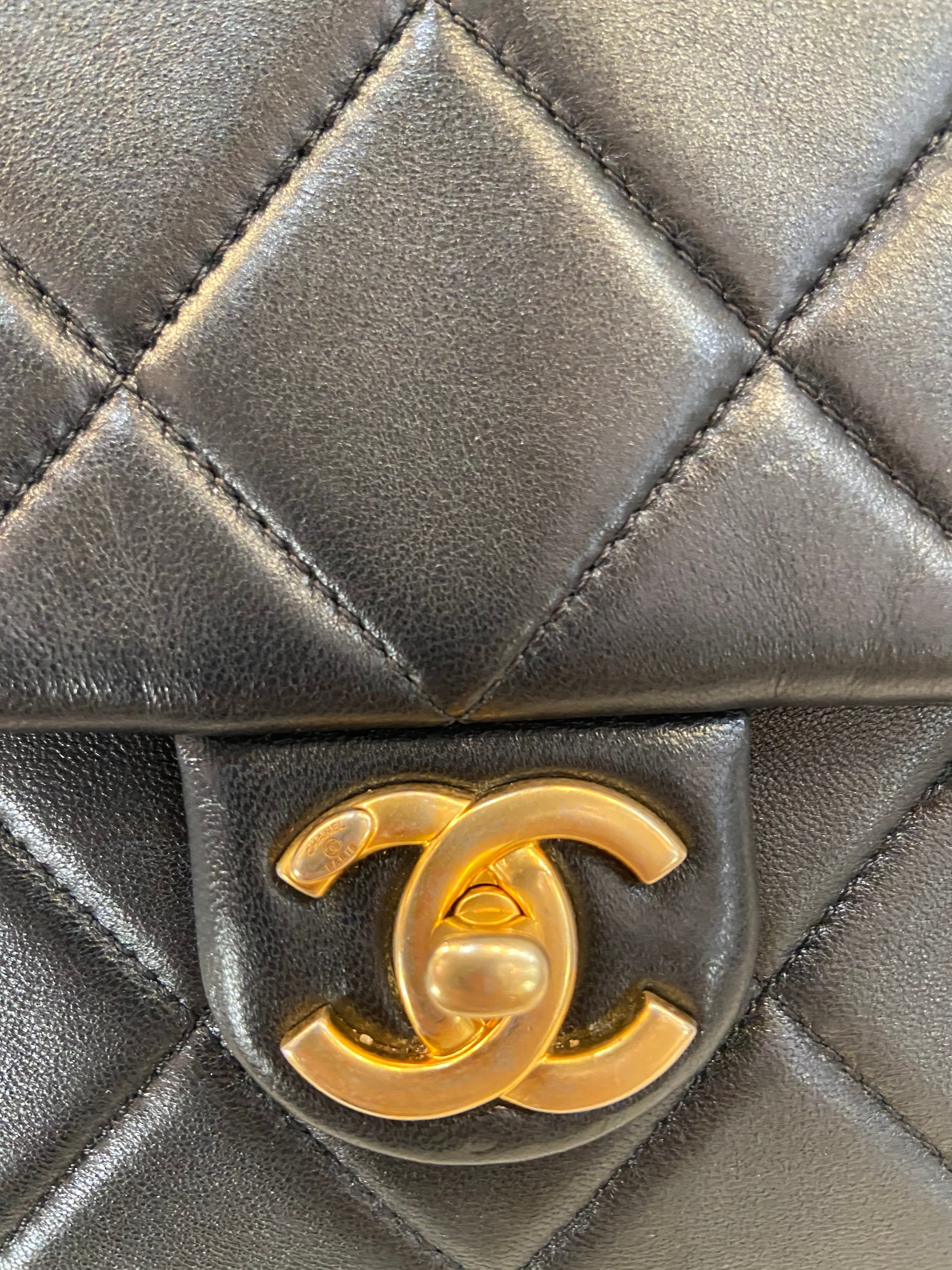 CHL -  QUILTED LAMBSKIN FLAP BAG