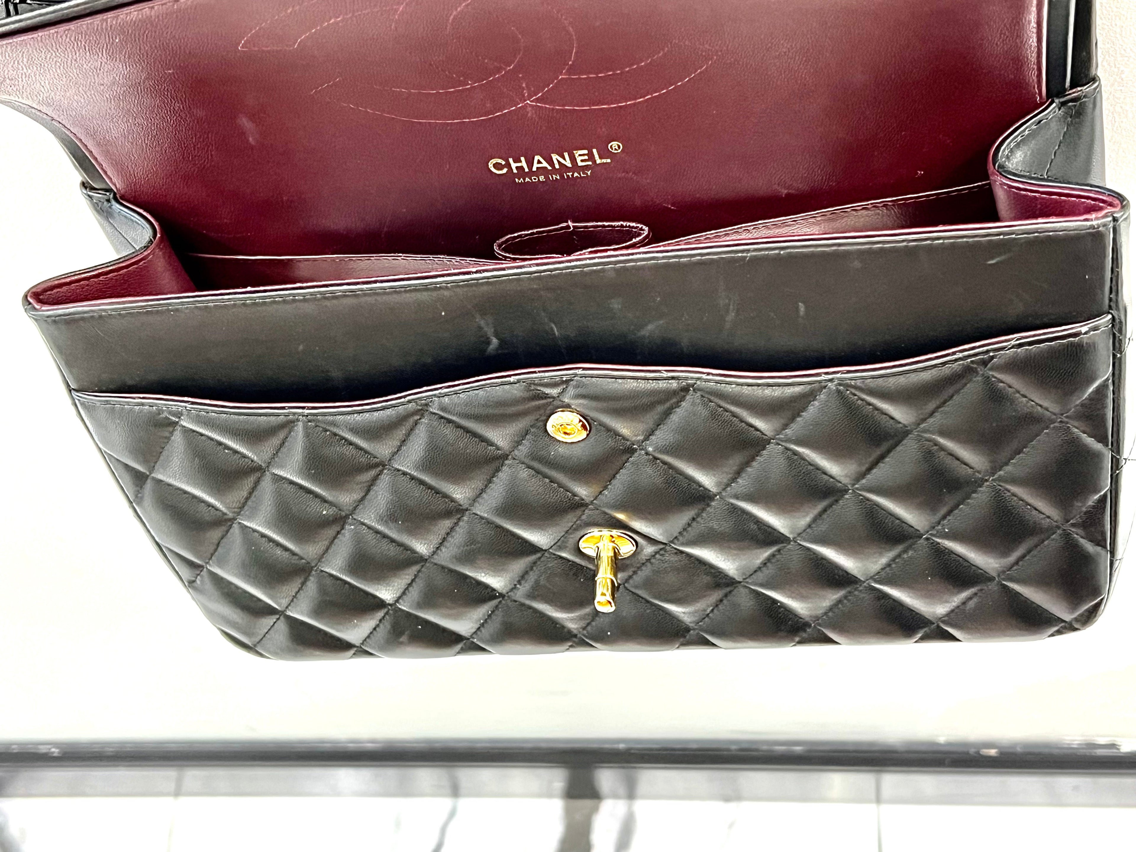 CHL -  QUILTED LAMBSKIN DOUBLE FLAP JUMBO BAG