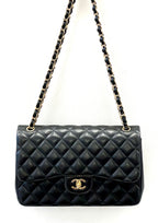 CHL -  QUILTED LAMBSKIN DOUBLE FLAP JUMBO BAG