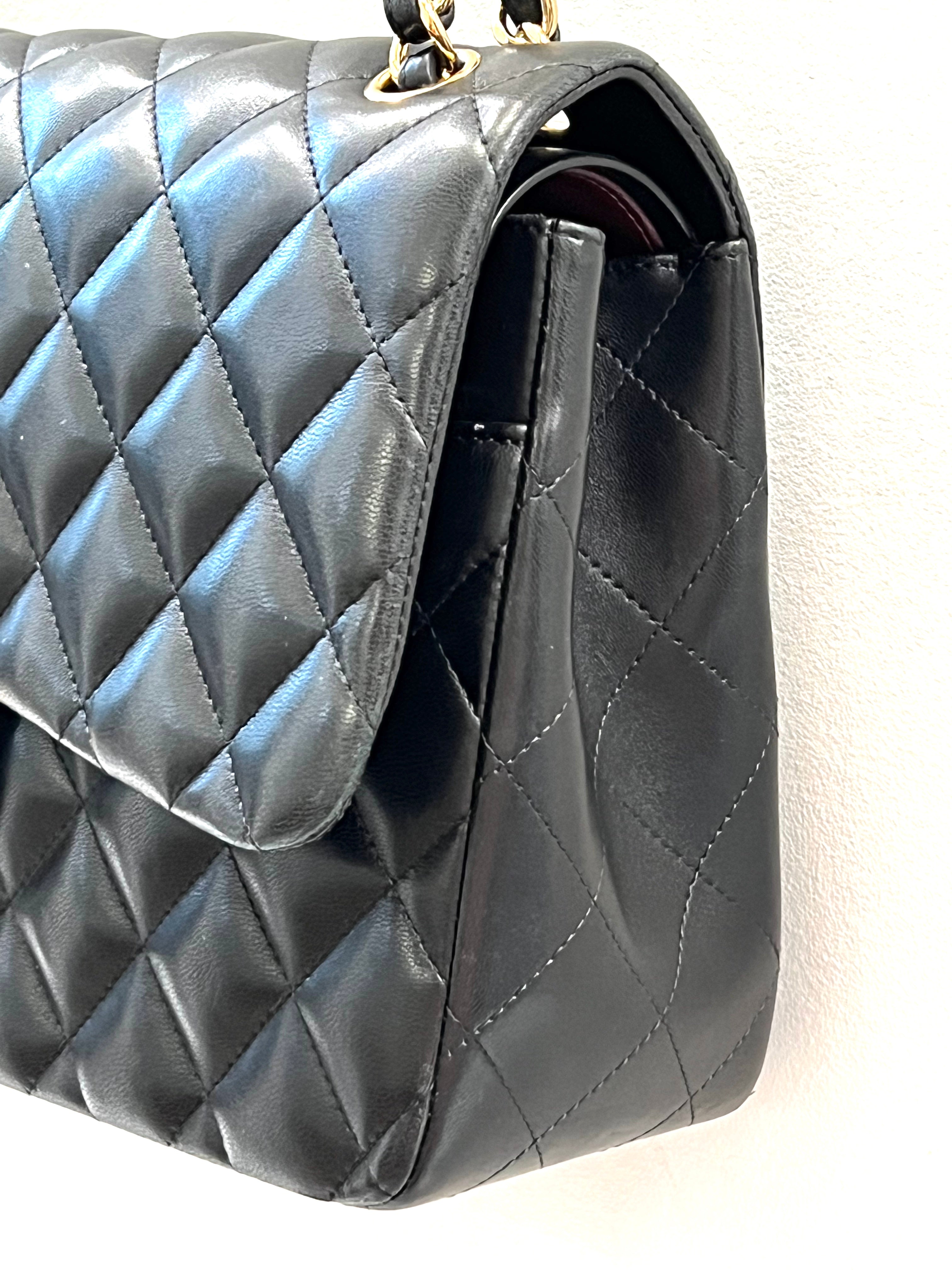 CHL -  QUILTED LAMBSKIN DOUBLE FLAP JUMBO BAG