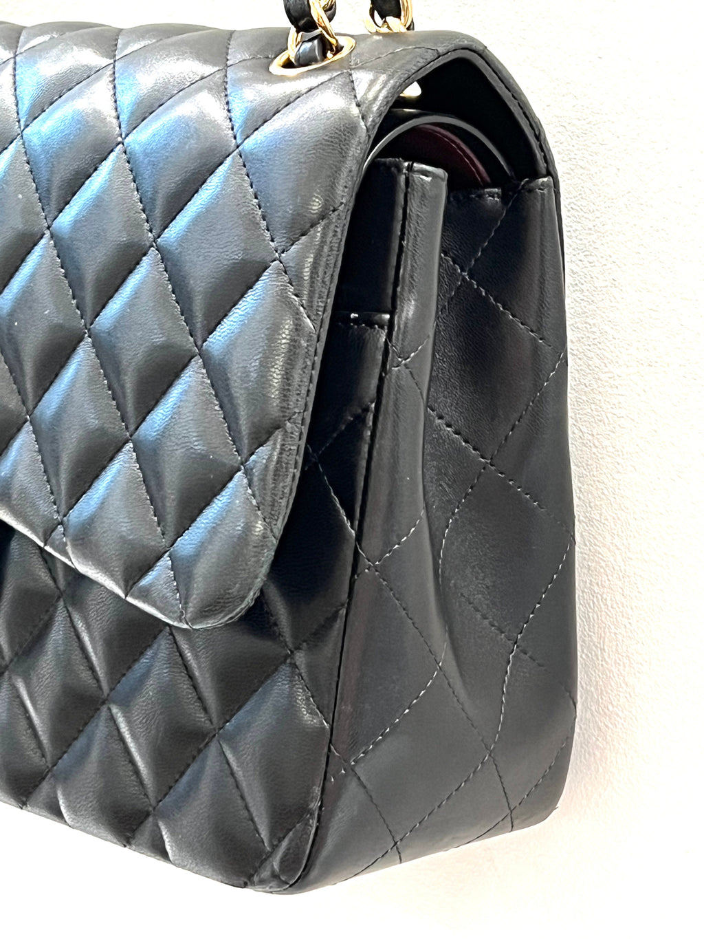 CHL -  QUILTED LAMBSKIN DOUBLE FLAP JUMBO BAG