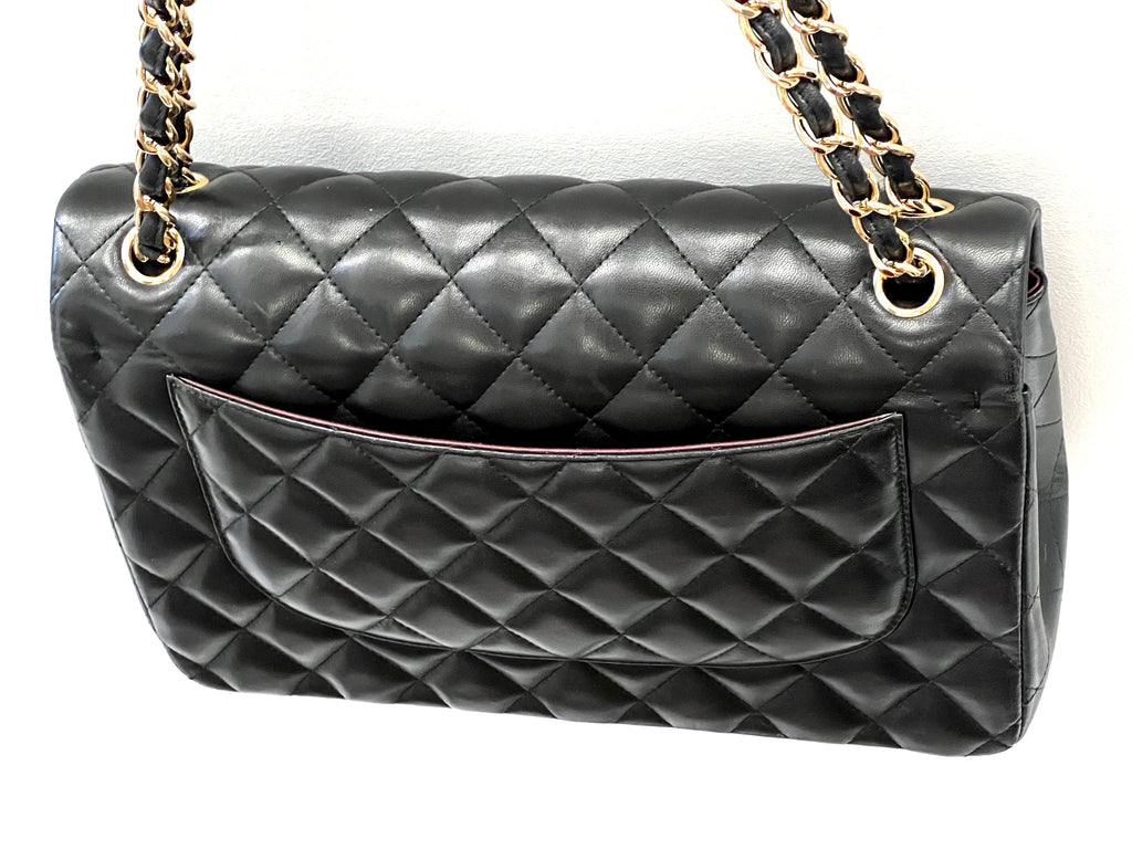 CHL -  QUILTED LAMBSKIN DOUBLE FLAP JUMBO BAG