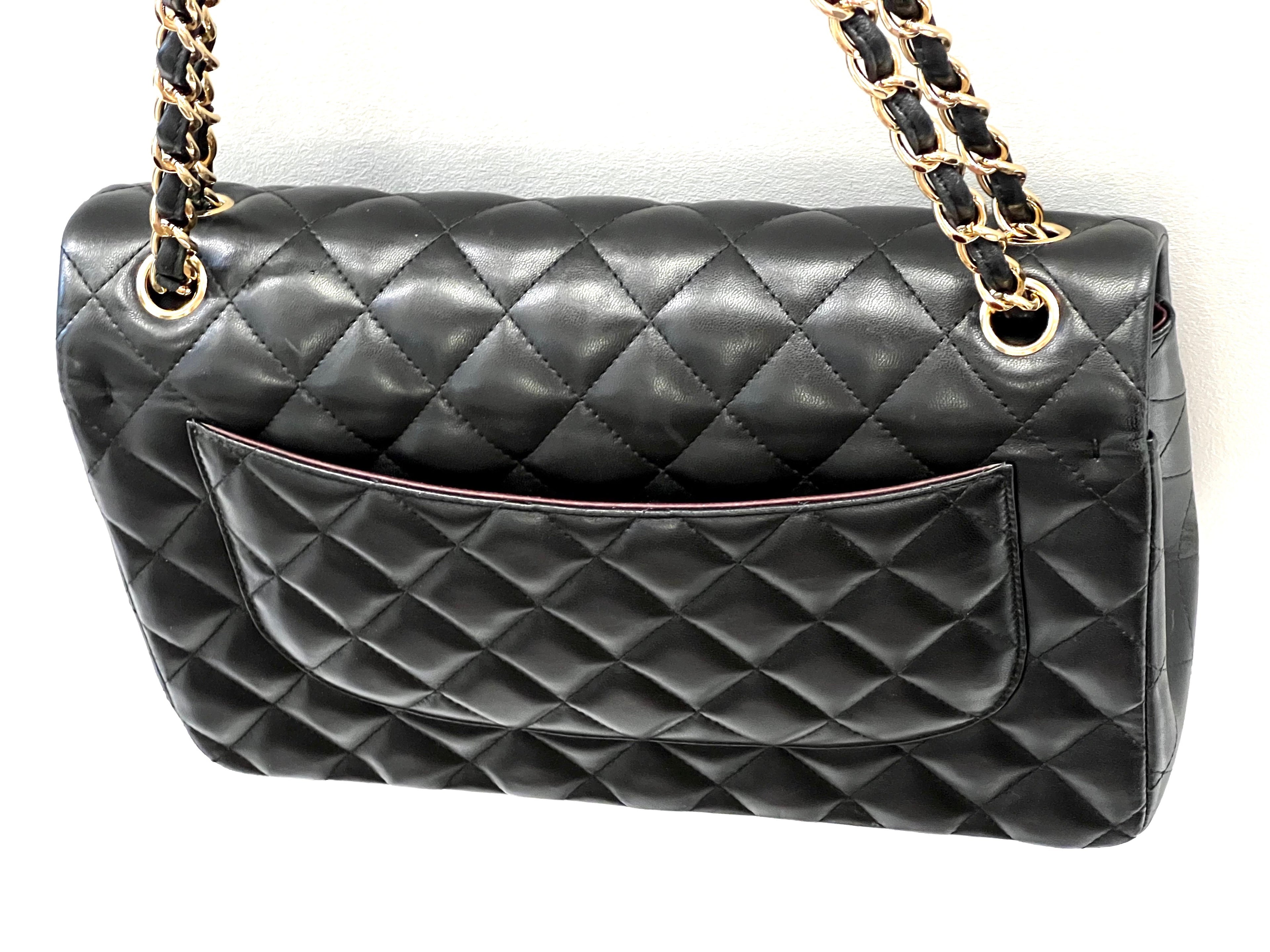 CHL -  QUILTED LAMBSKIN DOUBLE FLAP JUMBO BAG