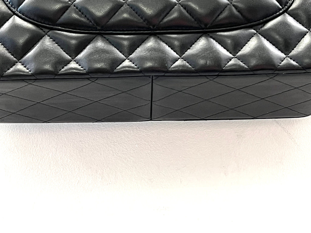 CHL -  QUILTED LAMBSKIN DOUBLE FLAP JUMBO BAG