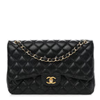 CHL -  QUILTED LAMBSKIN DOUBLE FLAP JUMBO BAG