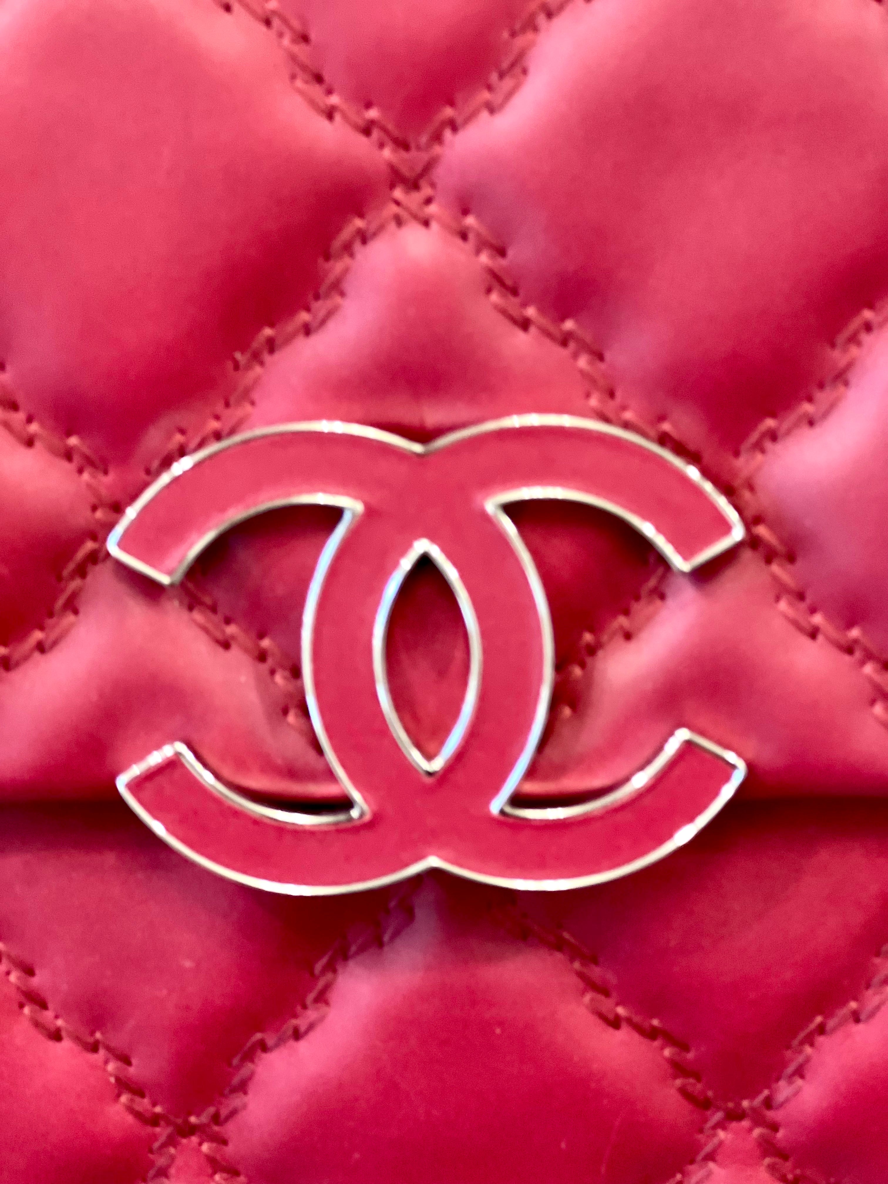 CHL -  CC QUILTED CALFSKIN LARGE FLAP BAG