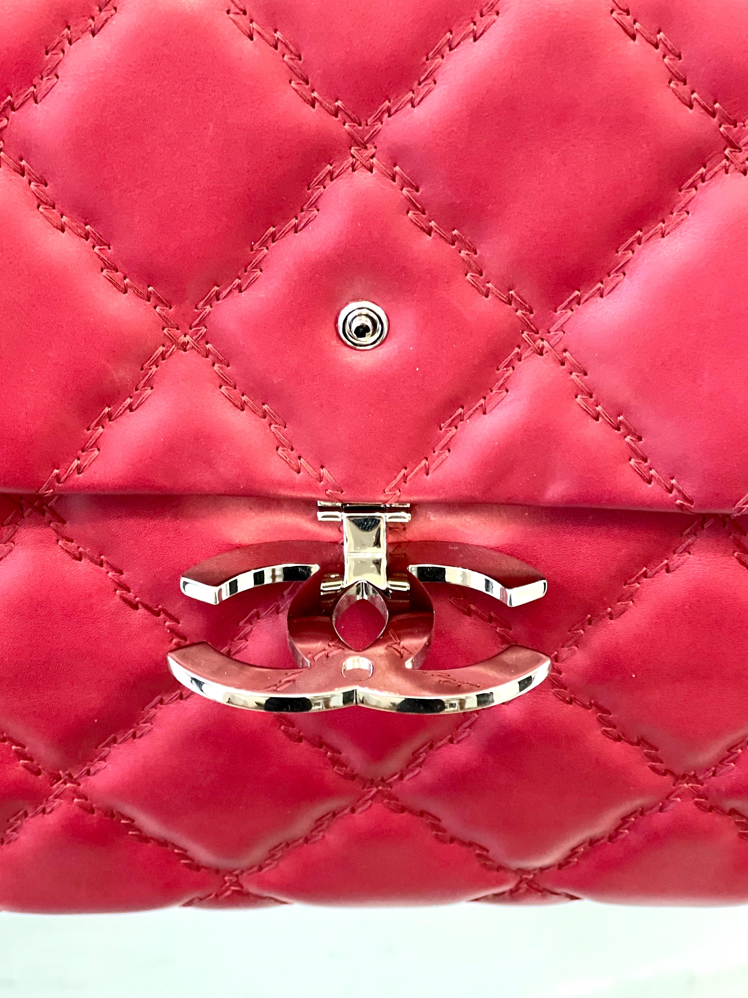 CHL -  CC QUILTED CALFSKIN LARGE FLAP BAG