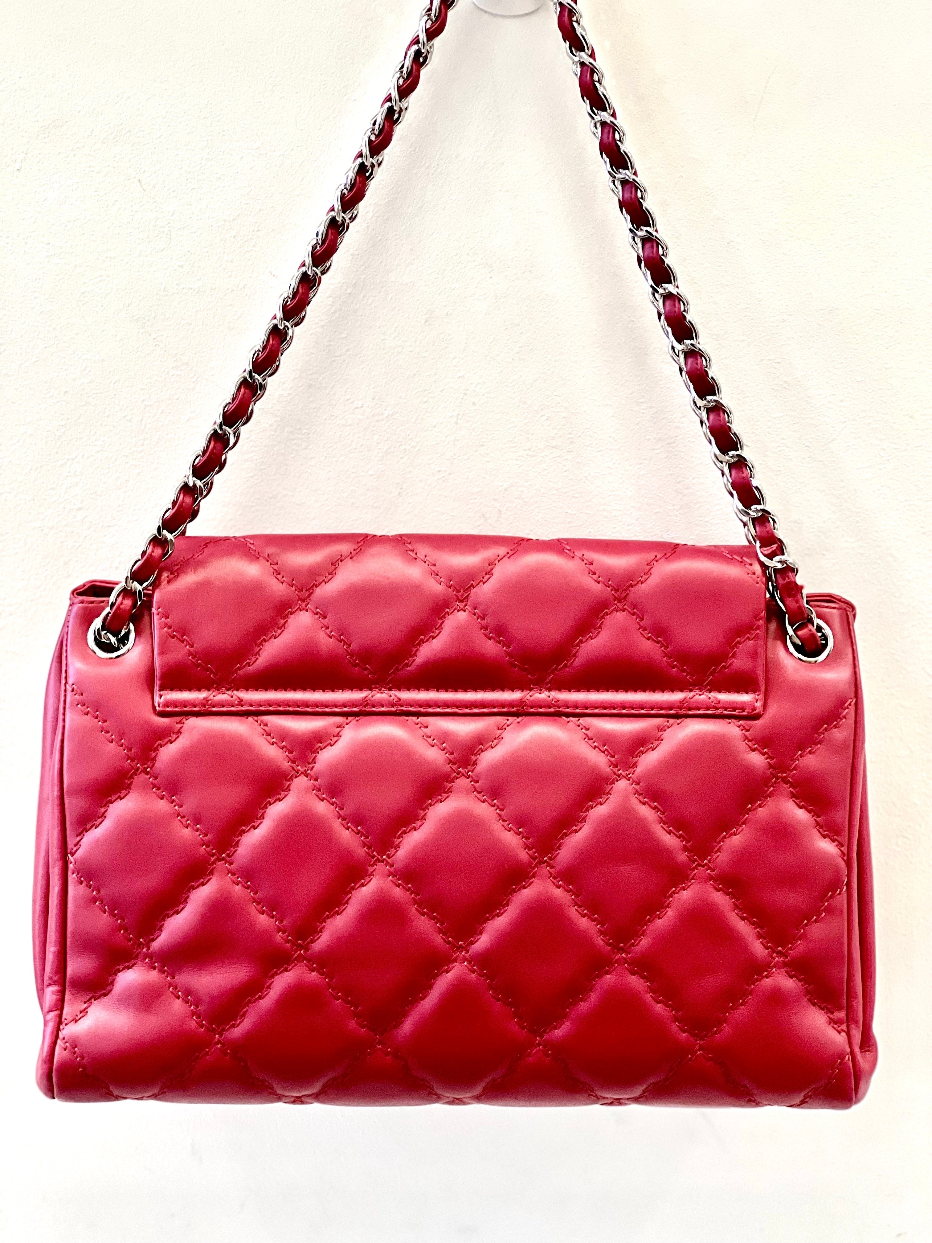CHL -  CC QUILTED CALFSKIN LARGE FLAP BAG
