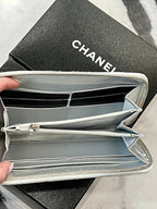 CHL -  QUILTED LAMBSKIN ZIP AROUND WALLET