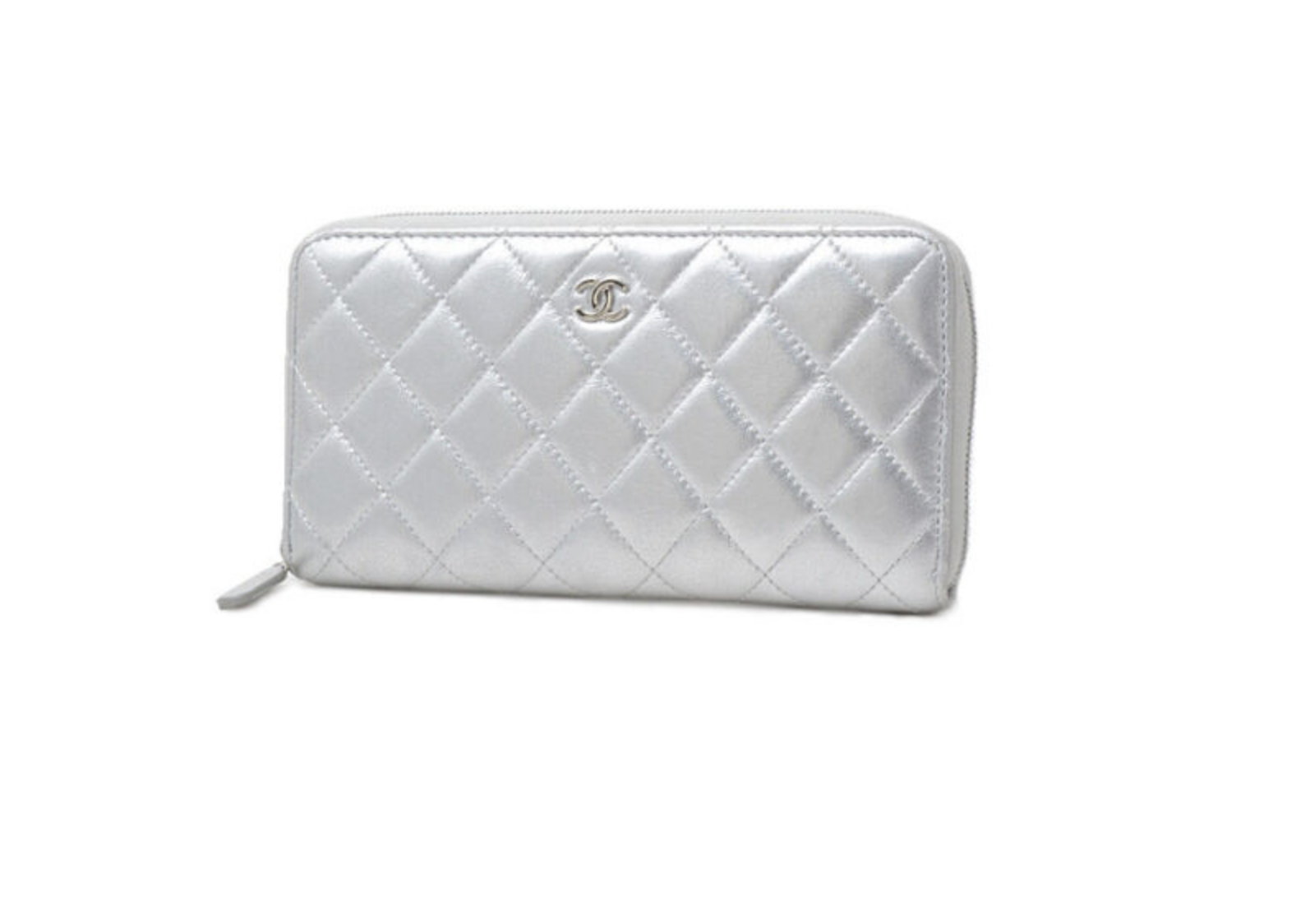CHL -  QUILTED LAMBSKIN ZIP AROUND WALLET
