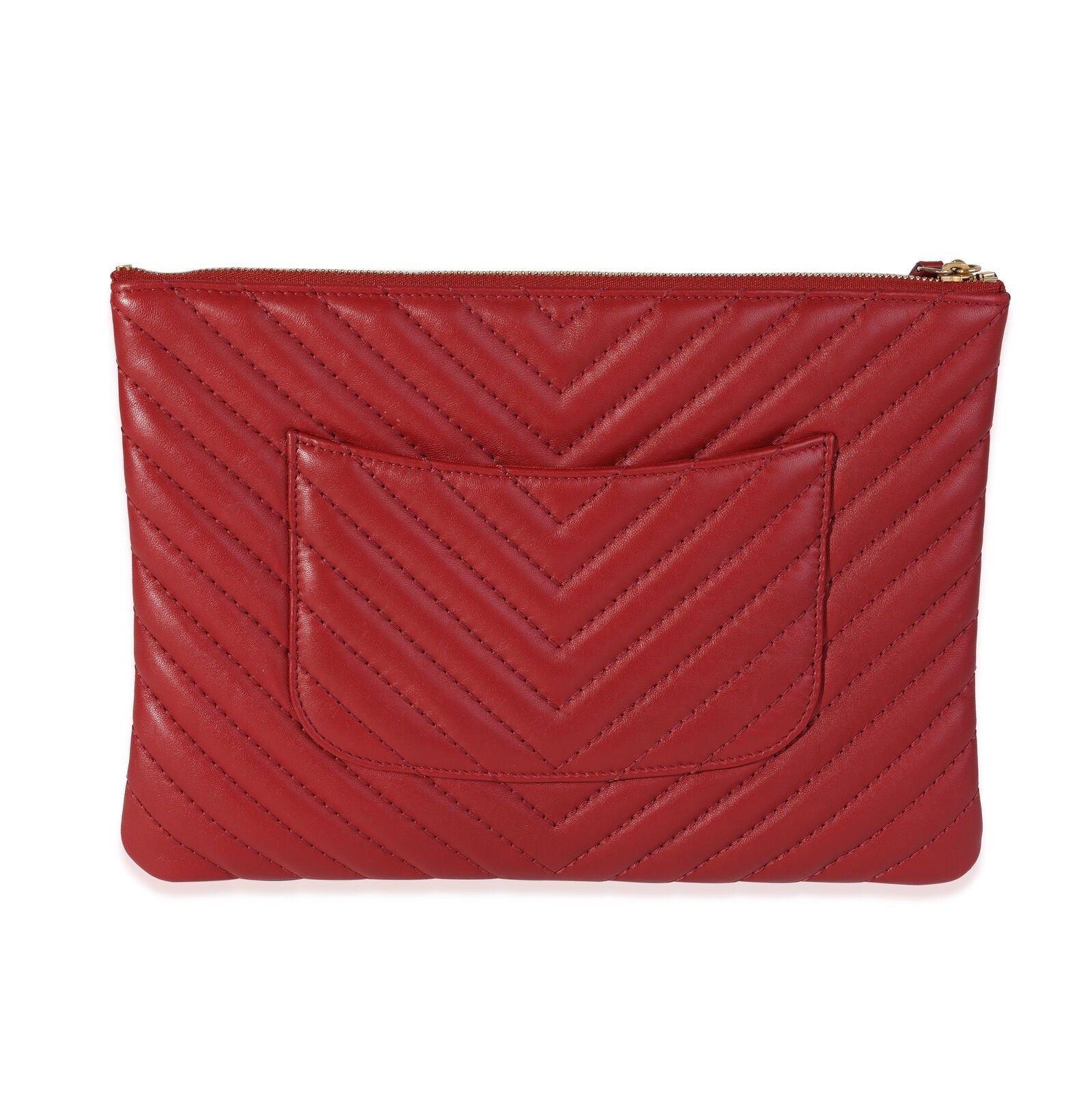 CHL -  CHEVRON QUILTED CAVIAR LAMBSKIN O CASE WITH CHARM