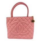 CHNL -  Caviar Quilted Leather Medallion Tote Pink