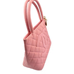 CHNL -  Caviar Quilted Leather Medallion Tote Pink