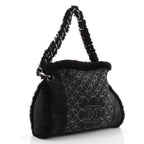 CHL -  SQUARE STITCH QUILTED SHEARLING TOTE BAG