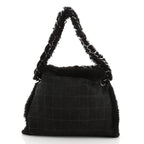CHL -  SQUARE STITCH QUILTED SHEARLING TOTE BAG
