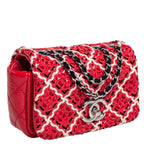 CHL -  WOVEN DIAMOND STITCH FLAP SHOULDER BAG