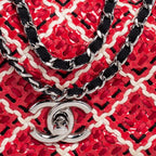 CHL -  WOVEN DIAMOND STITCH FLAP SHOULDER BAG
