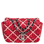 CHL -  WOVEN DIAMOND STITCH FLAP SHOULDER BAG