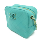 CHNL -  Zip Camera Bag Crossbody Bag in Tiffany Blue Teal