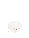 CHNL -  22S White Heart Belt Bag LGHW